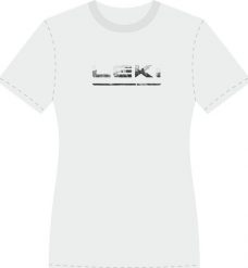 Leki LE T-shirt z LOGO WOMEN white-black XS. Białe t-shirty damskie LEKI, xs, bez wzorów, bez kołnierzyka, bez ramiączek. Za 113.55 zł.