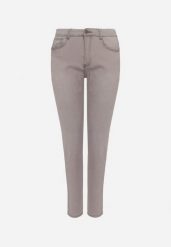 Ciemnoszare Jeansy Skinny z Wysokim Stanem Nevettas. Szare jeansy damskie Born2be, bez wzorów, z bawełny, eleganckie, z podwyższonym stanem, długie. Za 54.99 zł.