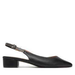 Czółenka Sergio Bardi. Czarne czółenka damskie Sergio Bardi, bez wzorów, bez obcasa, bez zapięcia. Za 299.99 zł.