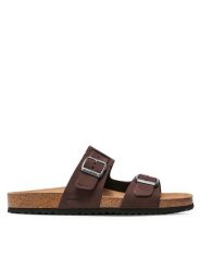 Geox Klapki U Sandal Ghita B U159VB 00032 C6024 Brązowy. Brązowe klapki męskie Geox, bez wzorów, z nubiku, bez zapięcia. Za 339.99 zł.