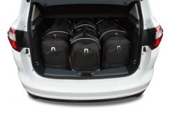 Torby Do Bagażnika Ford C-Max 2010-2019 4Szt Kjust. Czarne torby podróżne damskie KJUST, bez wzorów, z kauczuku. Za 1,227.00 zł.