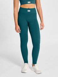 Damskie legginsy bezszwowe prążkowane Hummel Pulse. Zielone legginsy damskie Hummel, bez wzorów, z elastanu. Za 128.00 zł.