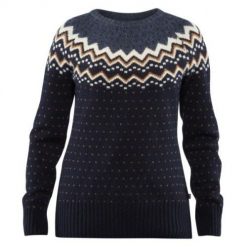 Sweter damski Fjallraven Ovik Knit Sweater - dark navy rozmiar: s. Niebieskie swetry nierozpinane damskie No Name, s, bez wzorów, bez kołnierzyka, bez ramiączek. Za 738.99 zł.