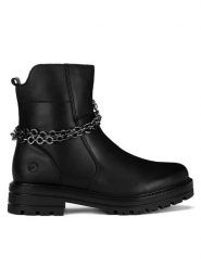 Remonte Botki D2285-00 Czarny. Czarne botki damskie Remonte, bez wzorów, ze skóry, bez obcasa, na płaskiej podeszwie, bez zapięcia. Za 342.99 zł.