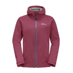 Kurtka przeciwdeszczowa damska Jack Wolfskin Highest Peak. Czerwone kurtki sportowe damskie Jack Wolfskin, xs, bez wzorów, bez ramiączek, bez kaptura, trekkingowe. Za 439.99 zł.