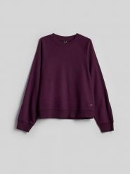 4F Bluza dresowa loose bez kaptura damska - fioletowa S. Fioletowe bluzy damskie 4F, l, bez wzorów, z bawełny, bez ramiączek, bez kaptura. Za 129.99 zł.