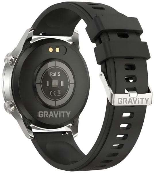 Smartwatch Gravity GT10-8 Srebrny. Szare zegarki smartwatch Gravity, bez wzorów. Za 182.99 zł.