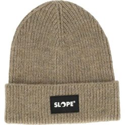 Czapka Slope Andie. Brązowe czapki damskie SLOPE, bez wzorów, z materiału, eleganckie. Za 178.50 zł.