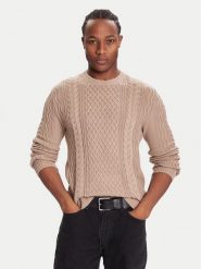 Tommy Jeans Sweter DM0DM22101 Brązowy Regular Fit. Brązowe swetry męskie Tommy Jeans, m, bez wzorów, z bawełny, bez kołnierzyka, bez ramiączek. Za 519.99 zł.