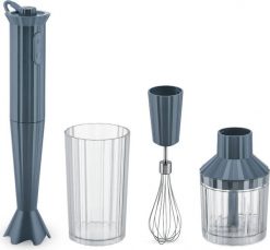 Blender ręczny Plissé szary z akcesoriami 4 el. Szare blendery Alessi. Za 667.00 zł.