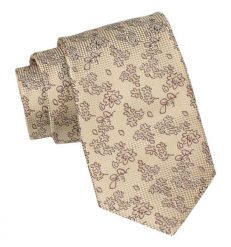 Krawat Męski, Klasyczny - ALTIES - Beż w Drobny Wzór. Krawaty i muchy Alties, bez wzorów, z tkaniny, eleganckie. Za 49.00 zł.