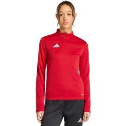 Bluza damska adidas Entrada 26 Training Top. Czerwone bluzy damskie Adidas, bez wzorów, z materiału, sportowe, bez ramiączek, bez kaptura. Za 121.99 zł.