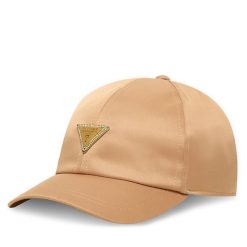 Czapka z daszkiem Guess. Czerwone czapki damskie Guess, z aplikacjami. Za 159.99 zł.