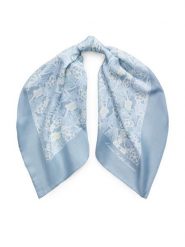 LAUREN RALPH LAUREN Chusta 454P14497002 Błękitny. Niebieskie rękawiczki damskie Lauren Ralph Lauren, bez wzorów, z jedwabiu. Za 519.99 zł.