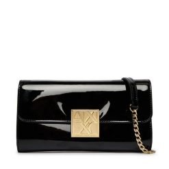 Torebka Armani Exchange. Czarne torebki do ręki damskie Armani Exchange, bez wzorów, bez dodatków. Za 469.99 zł.