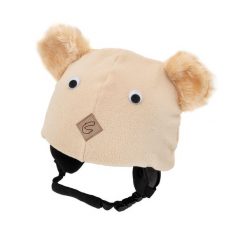 Czapka / nakładka na kask narciarski MIŚ. Brązowe czapki damskie CASCO, na zimę, bez wzorów, sportowe. Za 25.00 zł.
