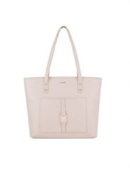 JENNY Torebka JNY-M-005-07 Beżowy. Brązowe shopperki damskie Jenny, bez wzorów, z tworzywa sztucznego, bez dodatków. Za 139.99 zł.