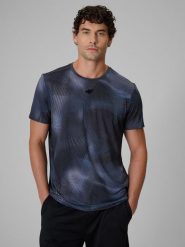 4F Koszulka trenignowa regular szybkoschnąca męska - szara XXL. Czarne t-shirty męskie 4F, l, bez wzorów, z materiału, bez kołnierzyka, bez ramiączek. Za 139.99 zł.