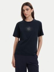 BOSS T-Shirt Elpha 50567045 Granatowy Regular Fit. Niebieskie t-shirty damskie Boss, xs, bez wzorów, z bawełny, bez kołnierzyka, bez ramiączek. Za 384.99 zł.