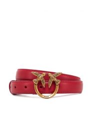 PINKO Pasek Damski Love Berry H2 Belt PE 25 PLT01 100143 A0F1 Czerwony. Czerwone paski damskie Pinko, bez wzorów, ze skóry. Za 339.99 zł.