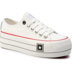 Trampki BIG STAR - EE274579 White. Białe trampki i tenisówki damskie BIG STAR, bez wzorów, z gumy, bez zapięcia. Za 129.00 zł.