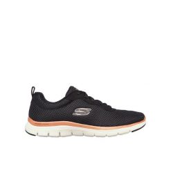 Buty sportowe damskie Skechers Flex Appeal 4.0 Brillant View. Czarne obuwie sportowe damskie Skechers, bez wzorów, z materiału, bez zapięcia. Za 219.99 zł.