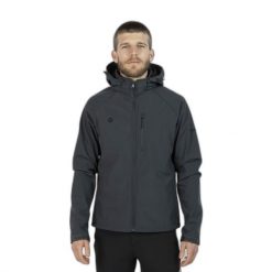 Softshellowa kurtka turystyczna Izas Stratus. Szare kurtki męskie IZAS, s, bez wzorów, z softshellu, bez kaptura, trekkingowe. Za 326.04 zł.