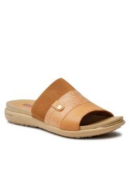 Go Soft Klapki WI16-5702-04 Beżowy. Brązowe klapki damskie GO SOFT, bez wzorów, ze skóry, bez obcasa, bez zapięcia. Za 139.99 zł.