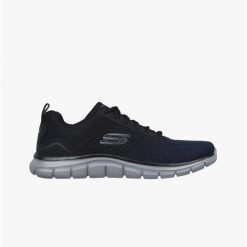 Buty męskie sportowe Skechers RIPKENT. Czarne buty sportowe męskie Skechers, bez wzorów, bez zapięcia. W wyprzedaży za 229.00 zł.