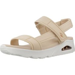 Sandały SKECHERS UNO - SUMMER STAND 2 Beżowy. Brązowe sandały damskie Skechers, bez wzorów, z tkaniny, bez obcasa, bez zapięcia. Za 291.99 zł.