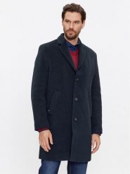 Tommy Hilfiger Płaszcz wełniany MW0MW32963 Granatowy Regular Fit. Niebieskie płaszcze męskie Tommy Hilfiger, na zimę, m, bez wzorów, z syntetyku, bez kołnierzyka, bez kaptura. Za 1,899.00 zł.