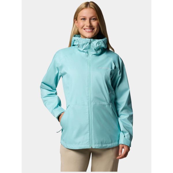 Płaszcz przeciwdeszczowy damski Columbia Inner Limits III. Zielone płaszcze damskie Columbia, s, bez wzorów, sportowe, bez kołnierzyka, bez kaptura. W wyprzedaży za 407.15 zł.