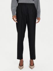 Weekend Max Mara Spodnie materiałowe Caldaia 2425136132 Czarny Straight Fit. Czarne spodnie materiałowe damskie Weekend Max Mara, bez wzorów, z materiału. Za 799.99 zł.