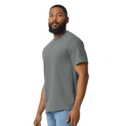Koszulka Unisex Dla Dorosłych Softstyle Heather Midweight. Szare bluzki damskie GILDAN, m, bez wzorów, sportowe, bez kołnierzyka, bez ramiączek. Za 37.99 zł.