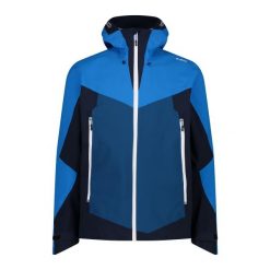 Kurtka narciarska CMP Fix. Niebieskie kurtki sportowe męskie CMP, bez wzorów, bez kaptura, narciarskie. W wyprzedaży za 649.99 zł.