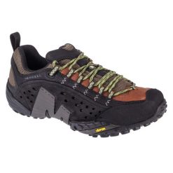 Buty trekkingowe męskie, Merrell Intercept. Czarne buty zimowe męskie Merrell, bez wzorów, z gumy, bez obcasa, bez zapięcia. Za 638.00 zł.