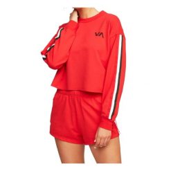 Bluza sportowa damska RVCA Ringside. Czerwone bluzy damskie RVCA, l, bez wzorów, z bawełny, sportowe, bez ramiączek, bez kaptura. Za 165.00 zł.