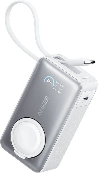 Anker MagGo Powerbank, Weiß, USB-C, Apple Watch, 10.000 mAh, A1657H21. Powerbanki Anker. Za 380.18 zł.