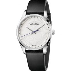PROMOCJA ZEGAREK CALVIN KLEIN K8S211C6. Szare zegarki męskie Calvin Klein, bez wzorów, ze skóry, szklane. W wyprzedaży za 719.00 zł.