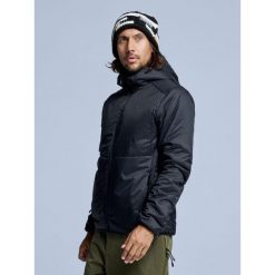 Kurtka puchowa - warstwa pośrednia do jazdy na nartach - męska - freeride - czar. Czarne kurtki sportowe męskie POEDERBAAS, na zimę, m, bez wzorów, z materiału, bez kaptura, narciarskie. Za 611.72 zł.