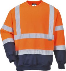 Portwest B306 - Dwukolorowa bluza ostrzegawcza - żółty-granatowy 4XL. Niebieskie bluzy męskie Portwest, m, bez wzorów, bez ramiączek, bez kaptura. Za 129.65 zł.