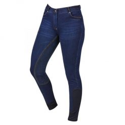 Damskie jeansy do jazdy konnej z zamszu Dublin Shona. Niebieskie jeansy damskie DUBLIN, bez wzorów, z jeansu, eleganckie. Za 429.00 zł.