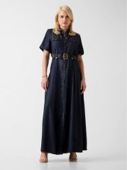 Marciano Guess Sukienka koszulowa G6GK60 D1056 Granatowy Classic Fit. Niebieskie sukienki damskie Marciano Guess, z aplikacjami, z lyocellu, bez kołnierzyka, bez ramiączek, koszulowe. Za 1,044.99 zł.