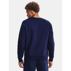 Bluza fitness męska UNDER ARMOUR UA Icon Fleece Crew. Niebieskie bluzy męskie Under Armour, l, bez wzorów, casualowe, bez ramiączek, bez kaptura. Za 179.99 zł.