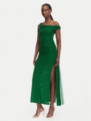 Bardot Sukienka wieczorowa Layana 59512DB Zielony Slim Fit. Zielone sukienki damskie Bardot, s, bez wzorów, z syntetyku, wizytowe, bez kołnierzyka, bez ramiączek. Za 529.99 zł.