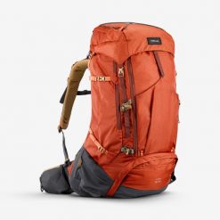 Plecak trekkingowy męski Forclaz MT 500 Air 60+10 litrów. Brązowe plecaki męskie SIMOND, bez wzorów, z poliamidu, sportowe. Za 549.99 zł.