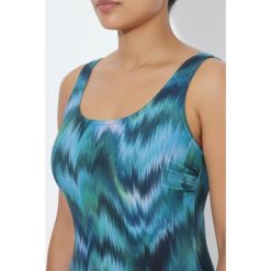 Damskie Strój kąpielowy rozmyty nadruk bez miękkich miseczek. Czarne stroje kąpielowe damskie Ulla Popken, plus size, bez wzorów, z elastanu. Za 199.99 zł.