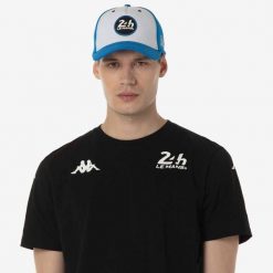 Czapka z daszkiem Kappa Indra 24H Le Mans. Białe czapki damskie Kappa, bez wzorów, z bawełny, eleganckie. Za 183.00 zł.