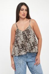 Top damski w zwierzęcy wzór Udine PINKO. Topy damskie Pinko, l, bez wzorów, bez kołnierzyka, bez ramiączek. Za 769.00 zł.