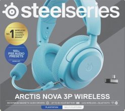 SteelSeries Gaming Headset | Arctis Nova 3PW | Bluetooth | Over-ear | Noise canceling | Wireless | Aqua. Słuchawki bezprzewodowe STEELSERIES. Za 426.90 zł.